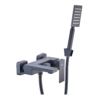 Смеситель для ванны Zerix KUB-008 (Euro) Black с нерж. стали SUS304 (Цв. черный)