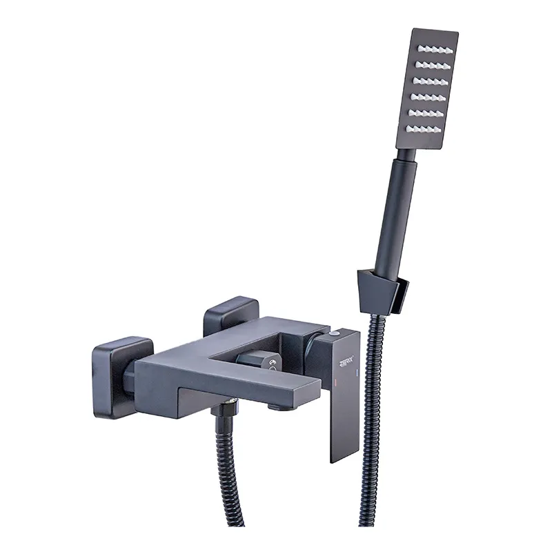 Смеситель для ванны Zerix KUB-008 (Euro) Black с нерж. стали SUS304 (Цв. черный)