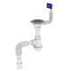 Сифон для кухни Zerix SK-02-A 3 1/2"x40 с резьб. выпуском и гибким прямоугольным переливом