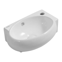 Раковина подвесная Mixxus Premium DIVERSE-1201-L 400х215х140mm с отверстием под смеситель и перелив