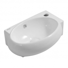 Раковина підвісна Mixxus Premium DIVERSE-1201-L 400х215х140мм з отвором під змішувач і переливом