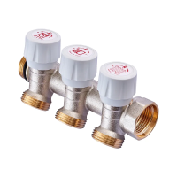 Колектор з регулюючими вентилями на 3 виходи Roho R809-03 - 3/4"x3/4" EK