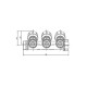 Колектор з регулюючими вентилями на 3 виходи Roho R809-03 - 3/4"x3/4" EK
