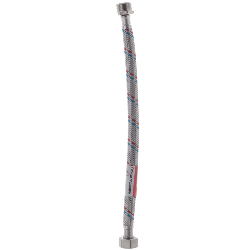 Гибкий шланг для подключения воды гайка 1/2'' - Штуцер 1/2'' (30 см) Zerix