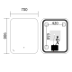 Зеркало Mixxus Premium DIVERSE MR15-90x70-REVERSE (LED Touch, Anti-fog, димер (3-6,5kK))