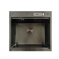 Мойка Mixxus MH5050-SK Nano-Black с н.ст. со ступенькой для сушилки, с подст.под ножи (графит) (MX1