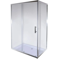 Душова кабіна без піддона Mixxus HARD SC01-100x80x185-TR CHROME прозоре скло 5мм