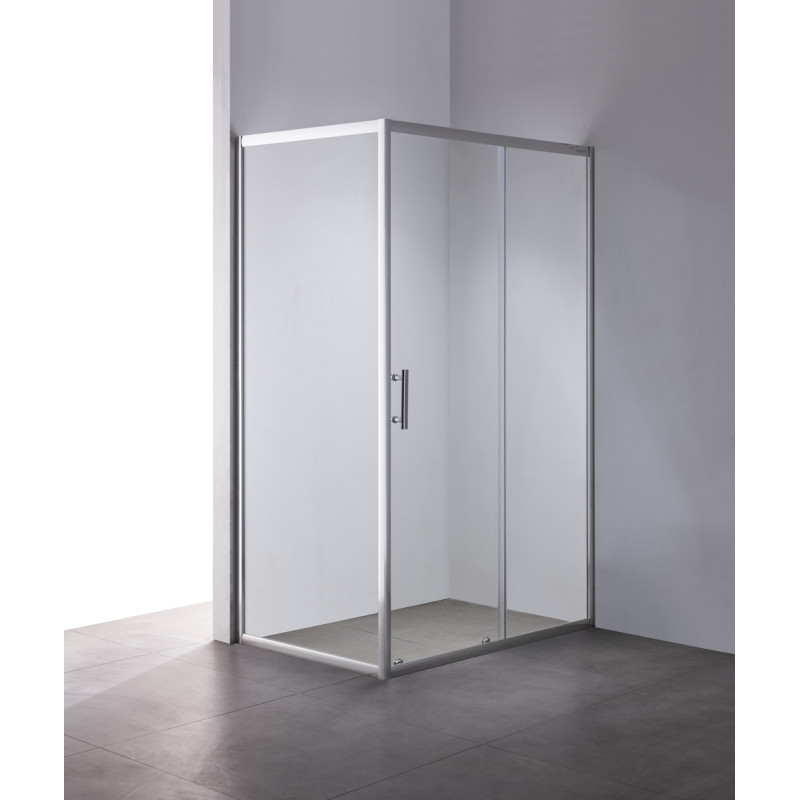 Душевая кабина без поддона Mixxus HARD SC01-100x80x185-TR CHROME прозрачное стекло 5мм