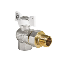 Кран с американкой 3/4" (Koer KR.228.W) угловой белый