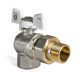 Кран с американкой 3/4" (Koer KR.228.W) угловой белый