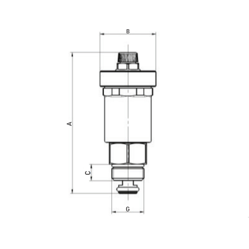 Воздухоотводчик автоматический с клапаном Roho R1302-050 - 1/2" Н