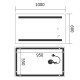 Зеркало Mixxus Premium LINES MR17-100x60-REVERSE (LED Touch, Anti-fog, димер)