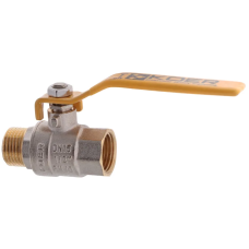 Кран кульовий KOER KR.215.G - 1/2" FM ГШВ YELLOW, ручка "важіль" жовта