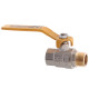 Кран шаровой KOER KR.215.G - 1/2" FM ГШВ YELLOW, ручка "рычаг" желтая