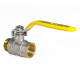 Кран шаровой KOER KR.215.G - 1/2" FM ГШВ YELLOW, ручка "рычаг" желтая