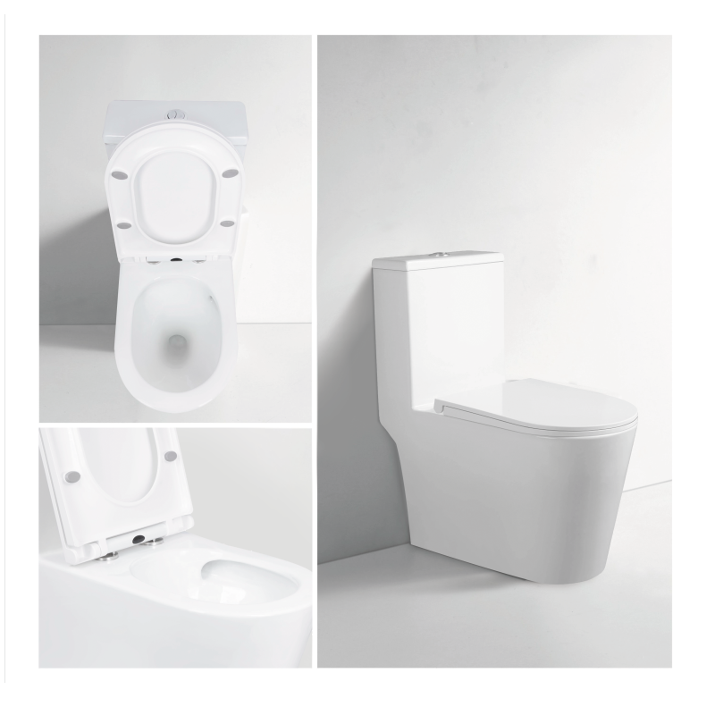 Унитаз моноблок напольный Mixxus BEVEL-0406-T1 690х360х790mm, система смыва TORNADO 1.0