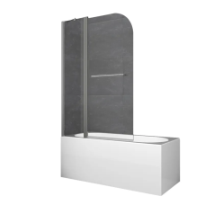 Шторки скляні на ванну Koer SR BS04-95x140-TR-07 прозоре скло 6мм, графіт