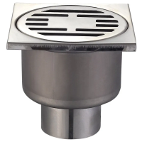 Душевой трап из нержавеющей стали Champion Drain-01-10x10-180 100x100мм (прямой отвод)