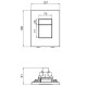 Панель смыва пластиковая Koer KT-0607-05 157x198x3mm, кнопка квадратная