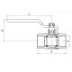 Кран шаровый Koer KG.204 - 3/4" FF ГГР (газ)