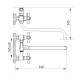 Смеситель для ванны Zerix DMX 605 с полнооборотной кран буксой