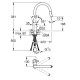 Смеситель для кухни с выдвижным изливом Grohe Eurosmart Cosmopolitan