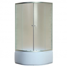 Душова кабіна з високим піддоном Mixxus PLAIN SCT01-90x90x195-FB SATIN матове скло 4мм