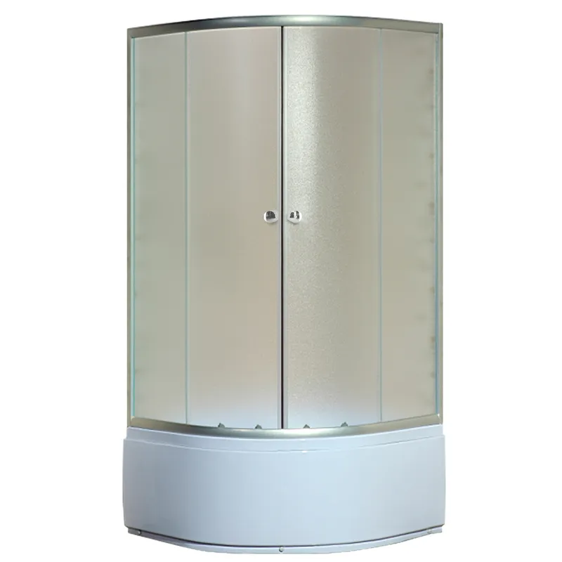 Душова кабіна з високим піддоном Mixxus PLAIN SCT01-90x90x195-FB SATIN матове скло 4мм