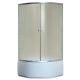 Душова кабіна з високим піддоном Mixxus PLAIN SCT01-90x90x195-FB SATIN матове скло 4мм