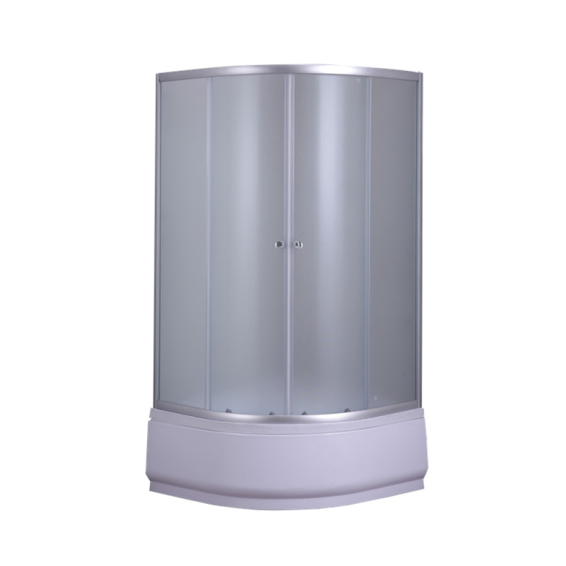 Душова кабіна з високим піддоном Mixxus PLAIN SCT01-90x90x195-FB SATIN матове скло 4мм