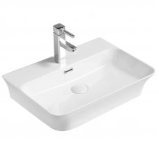 Умивальник накладний керамічний Mixxus Premium Bevel-0202 з переливом 560x415x125 мм