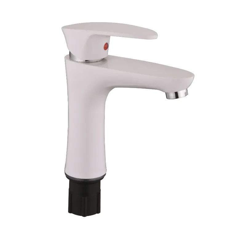 Смеситель для умывальника Plamix Cezar-001 SET White (с подводом)