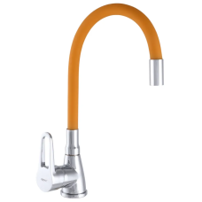 Смеситель для кухни Zerix SOP7 045 с оранжевым гибким изливом