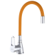 Смеситель для кухни Zerix SOP7 045 с оранжевым гибким изливом