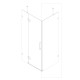 Бічна стінка для кабіни Koer SR SW04-80x200-TR-01 прозоре скло Easy Clean 10мм, хром (KR5389)