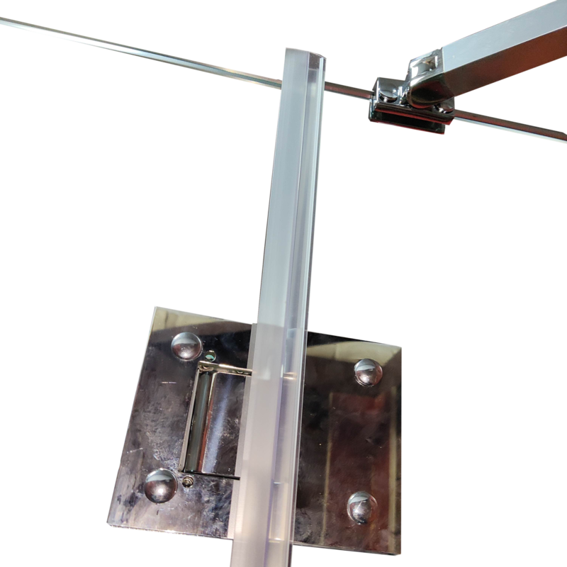 Бічна стінка для кабіни Koer SR SW04-80x200-TR-01 прозоре скло Easy Clean 10мм, хром (KR5389)