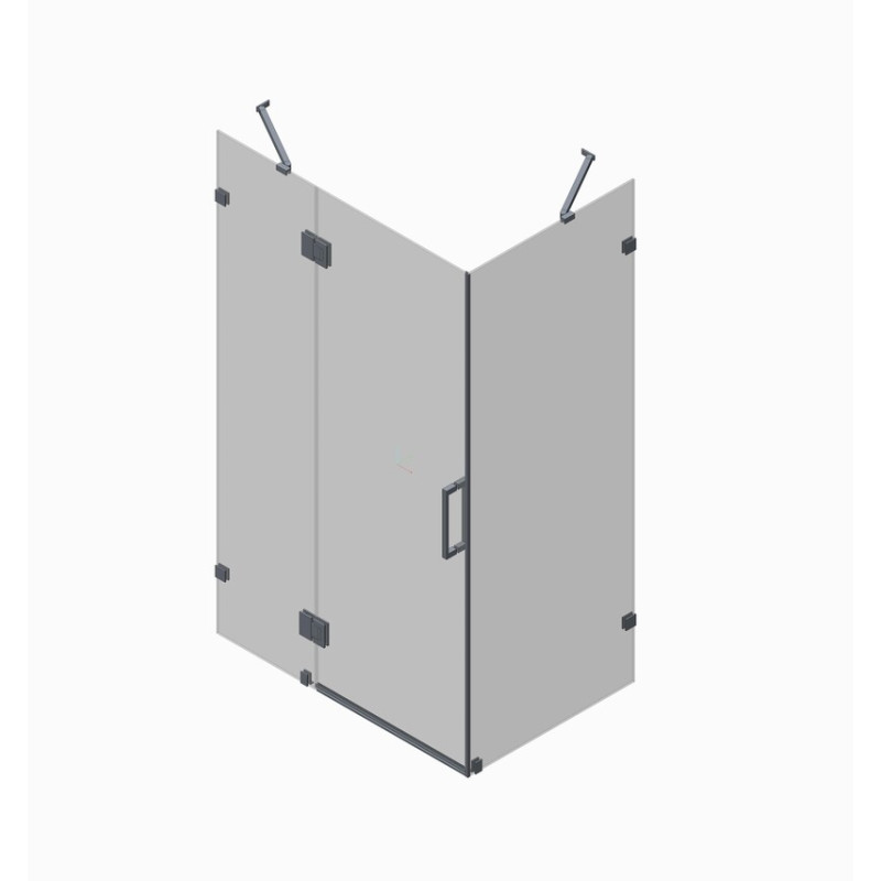 Бічна стінка для кабіни Koer SR SW04-80x200-TR-01 прозоре скло Easy Clean 10мм, хром (KR5389)