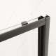 Двері в нішу Mixxus Premium DIVERSE SD01-140x185-TR Чорний прозоре скло 5мм