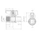 Кран шаровый ГАЗ, ручка "бабочка" желтая Roho R111-050G - 1/2" ВЗ