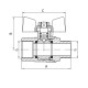 Кран шаровый Koer KG.208 - 3/4" FM ГШБ (газ)