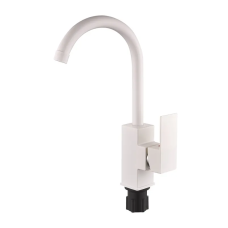 Смеситель для кухни Plamix Kubus-011 SET White (с подводкой)