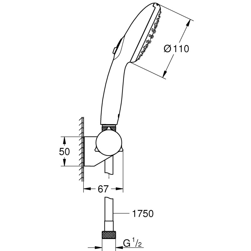 Набор для душа Grohe Tempesta 110