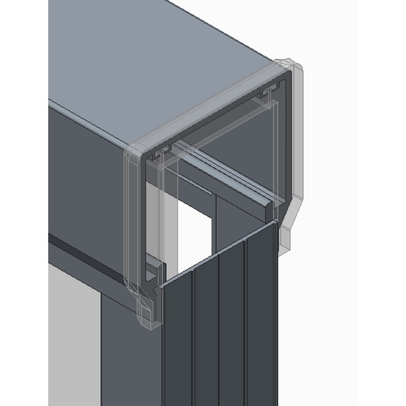 Двері в нішу Koer SR SD03-140x200-TR-01 прозоре скло Easy Clean 8мм, хром