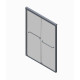 Двері в нішу Koer SR SD03-140x200-TR-01 прозоре скло Easy Clean 8мм, хром