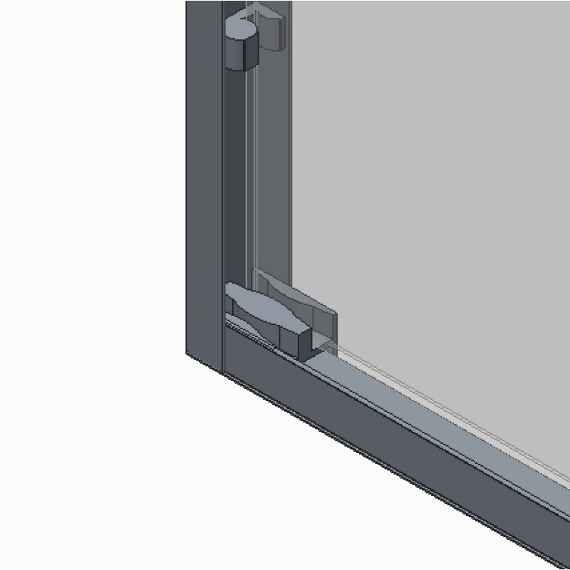 Двері в нішу Koer SR SD03-140x200-TR-01 прозоре скло Easy Clean 8мм, хром