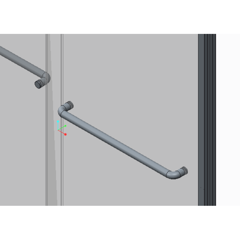 Двері в нішу Koer SR SD03-140x200-TR-01 прозоре скло Easy Clean 8мм, хром