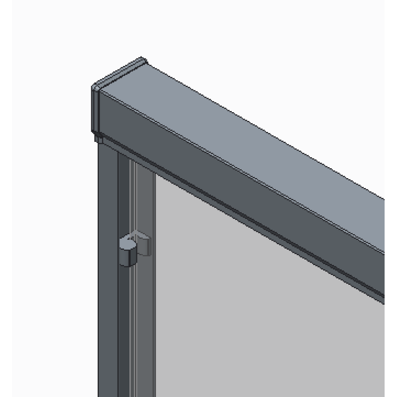 Двері в нішу Koer SR SD03-140x200-TR-01 прозоре скло Easy Clean 8мм, хром
