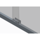 Двері в нішу Koer SR SD03-140x200-TR-01 прозоре скло Easy Clean 8мм, хром