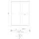 Двері в нішу Koer SR SD03-140x200-TR-01 прозоре скло Easy Clean 8мм, хром