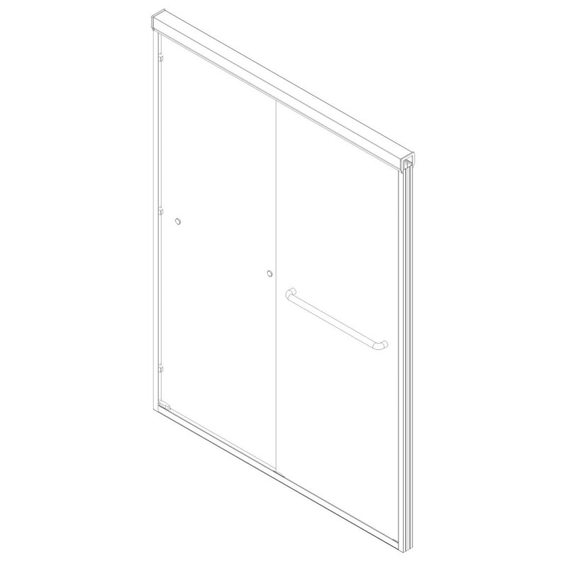Двері в нішу Koer SR SD03-140x200-TR-01 прозоре скло Easy Clean 8мм, хром